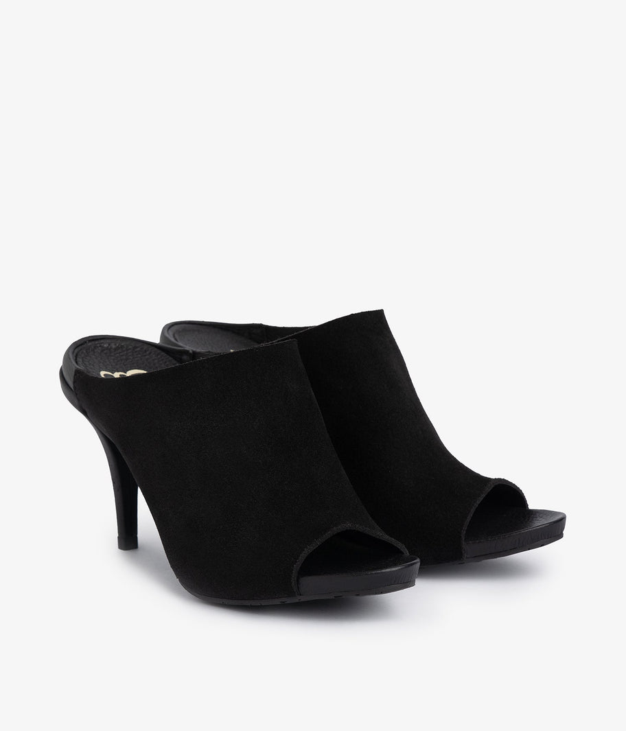 slide heel sandal black suede yoko aw25 pedro garcia 1
