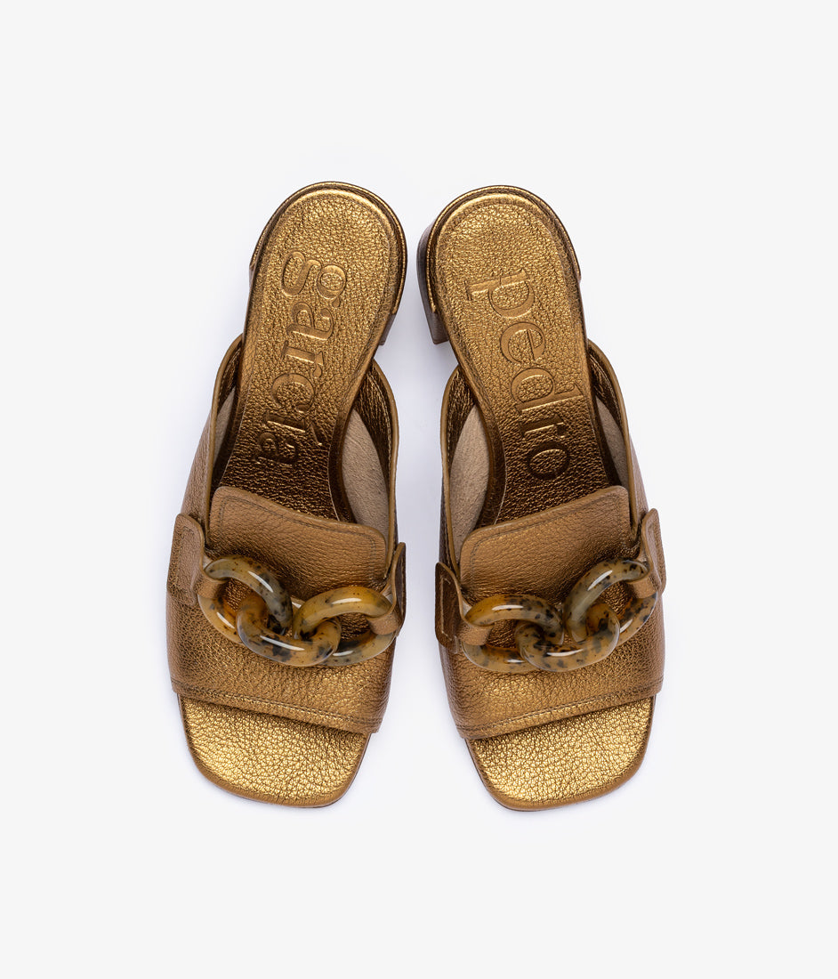 umita / old gold petitgrain lame-tortoise