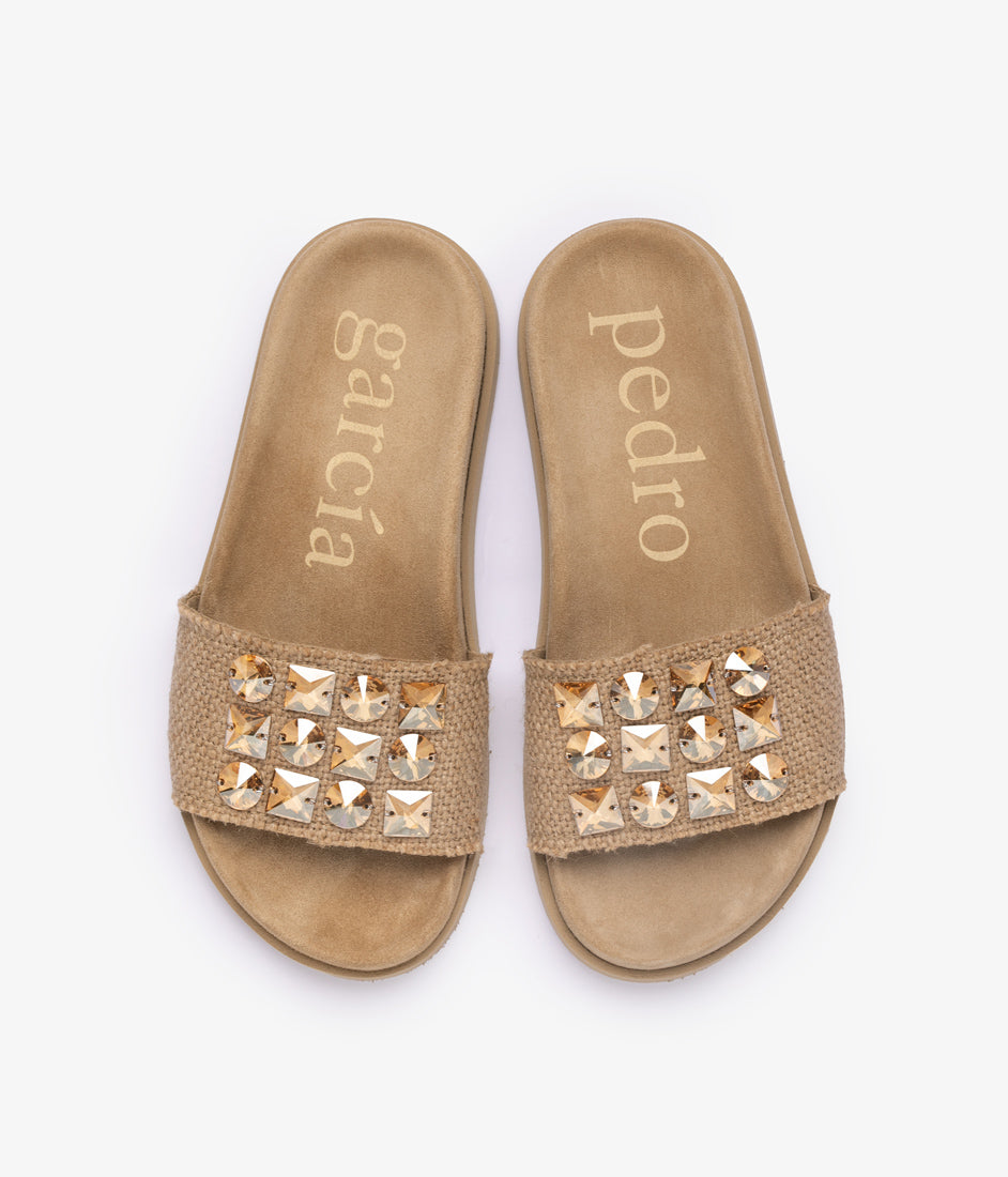 dolomita / natural burlap-golden