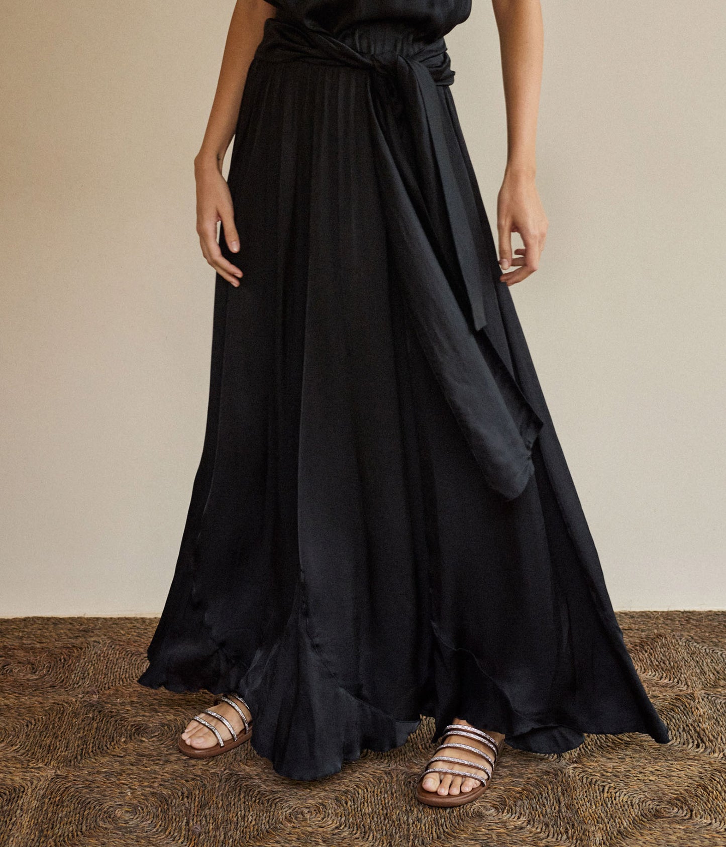 prudie / nutmeg satin