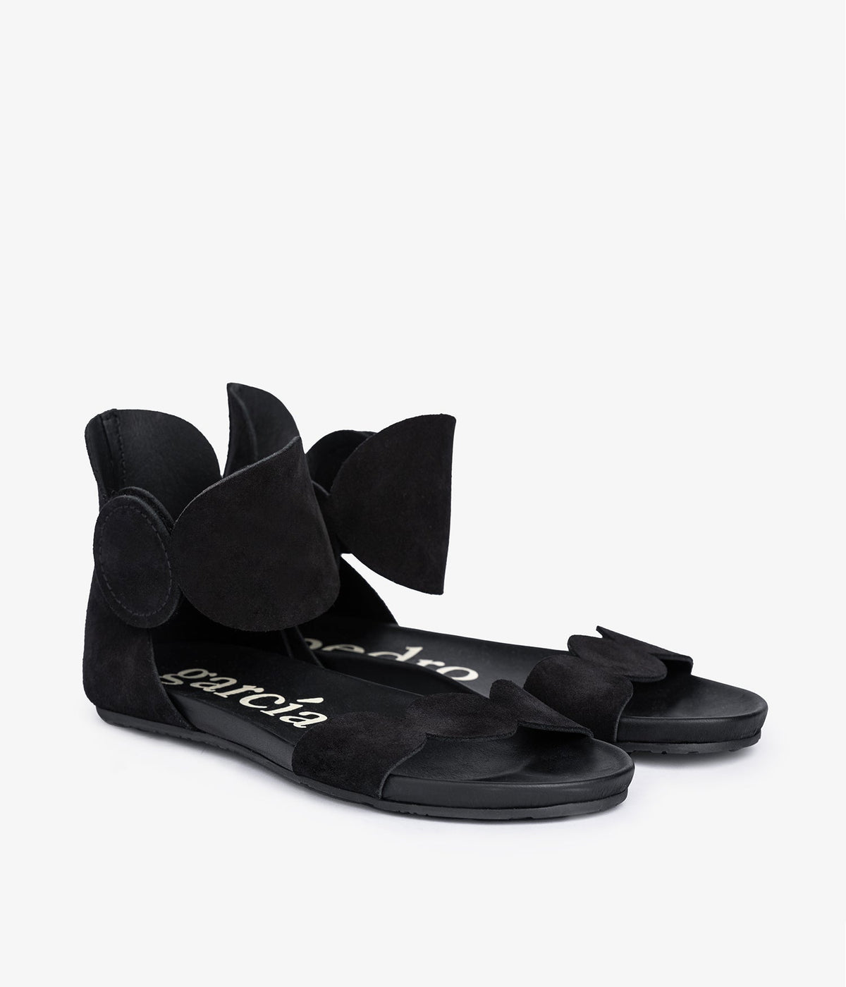 suede black fussbett sandal joed pedro garcia essentials 1