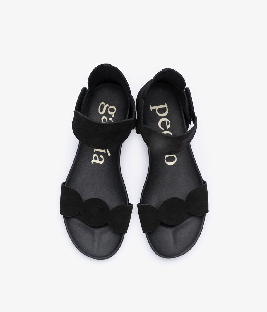 suede black fussbett sandal joed pedro garcia essentials 3