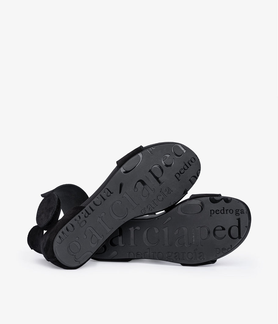 suede black fussbett sandal joed Pedro garcia essentials 4