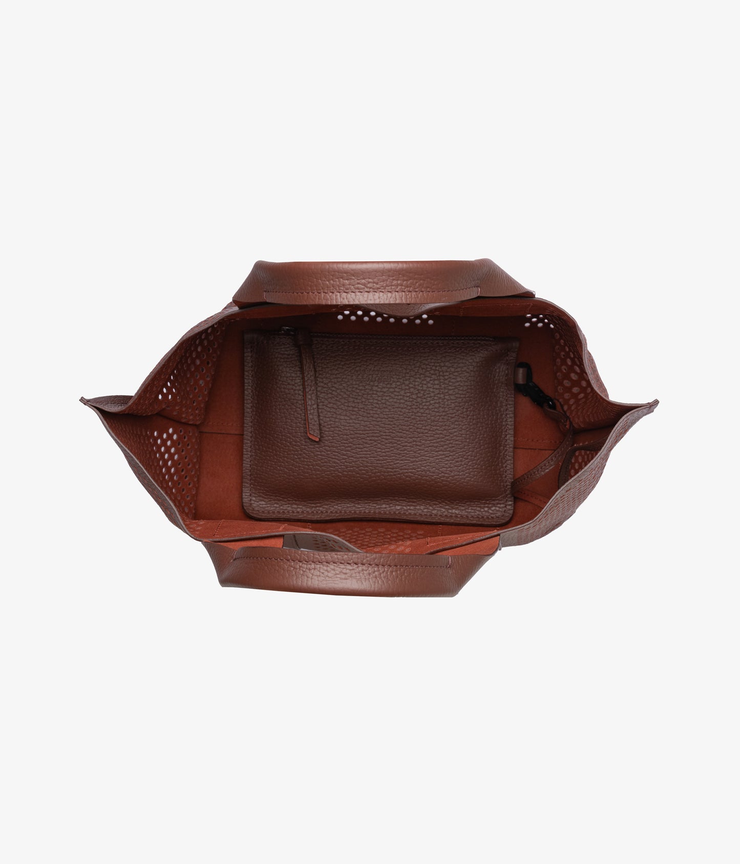 perfed tote / brunette cervo