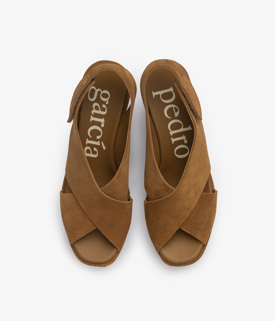 wedge criss cross sandal beige sandal federica aw25 pedro garcia 5