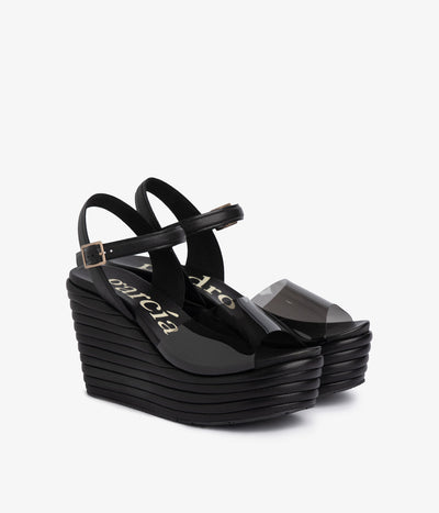 wedge sandal black leather danila aw25 pedro garcia 4