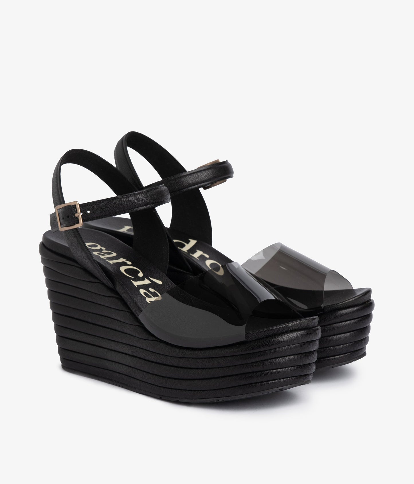 wedge sandal black leather danila aw25 pedro garcia 4