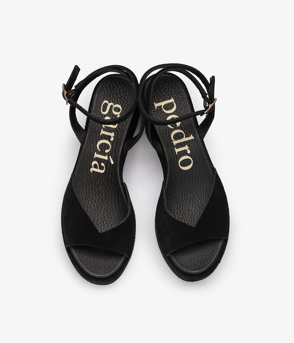 wedge sandal black suede nereida pedro garcia 3