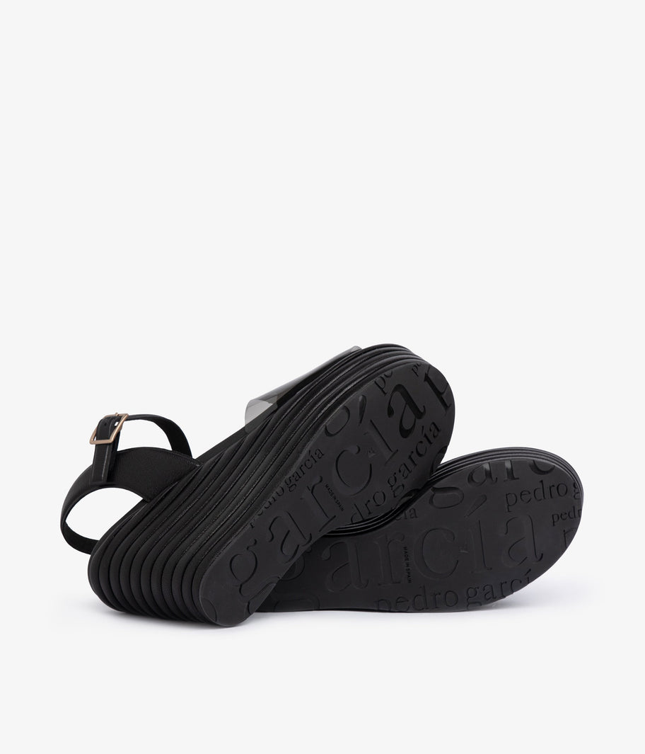 wedge sandal black leather danila aw25 pedro garcia 6