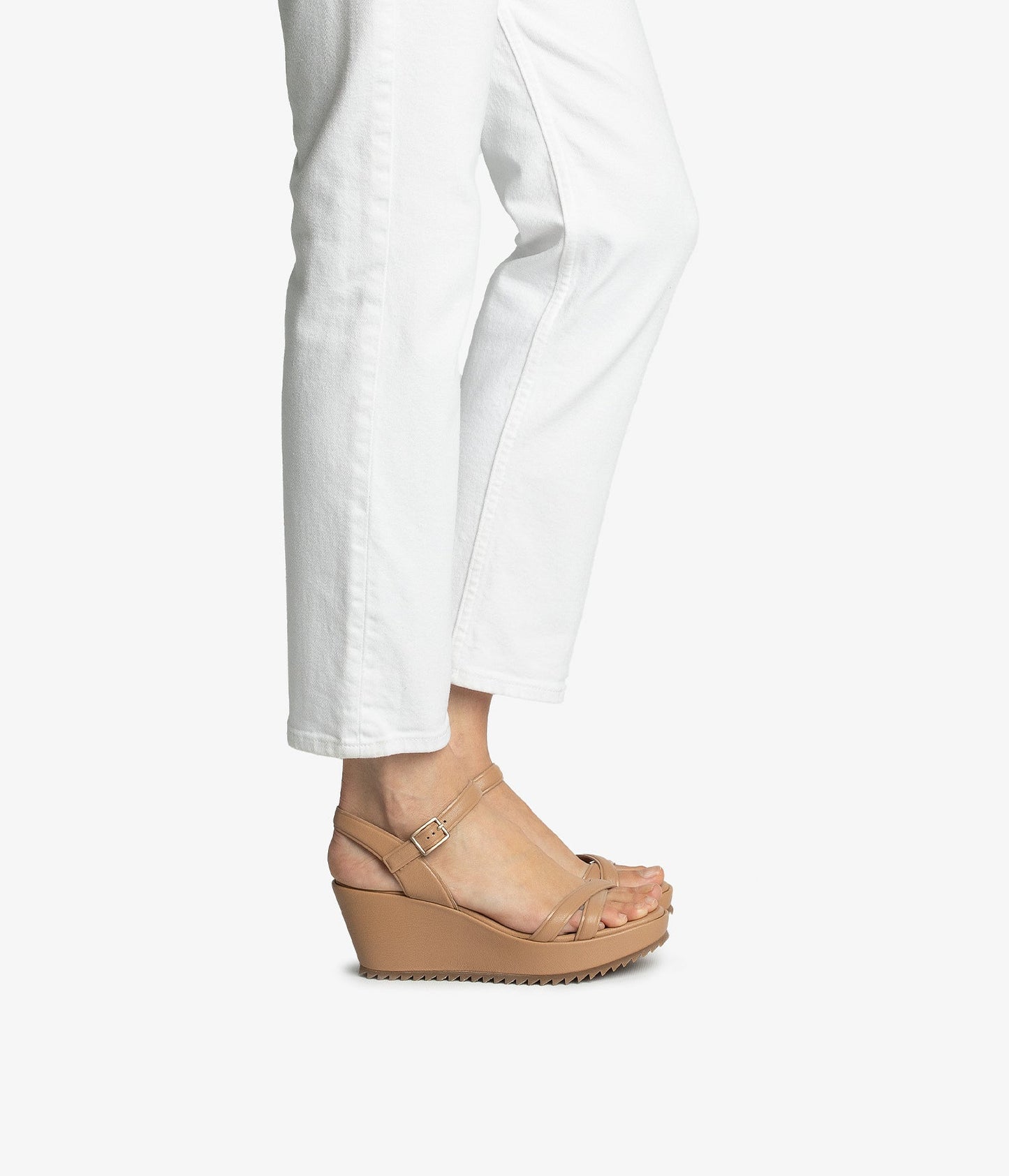 wedge sandal strappy beige leather finoa aw25 pedro garcia 2