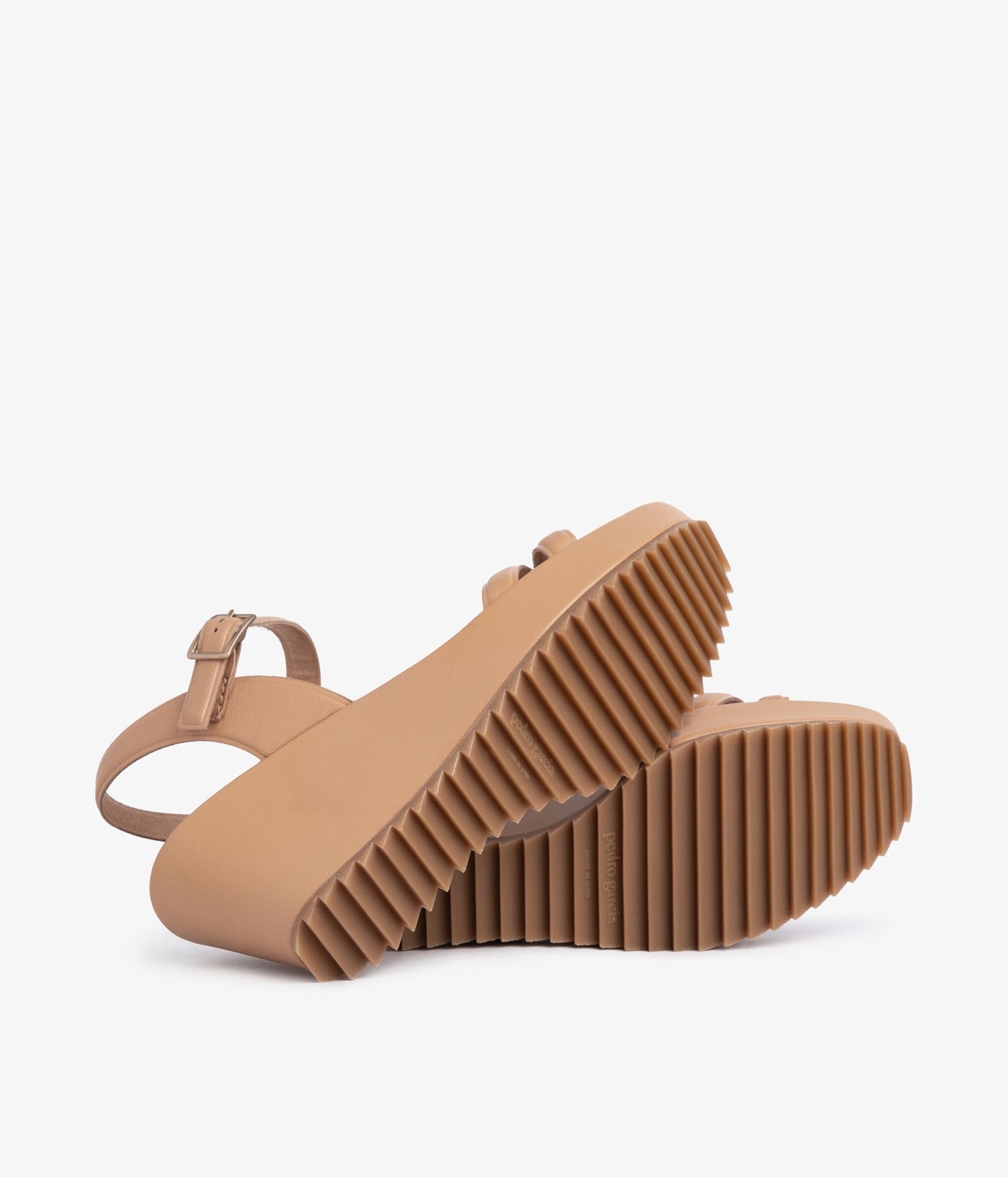 wedge sandal strappy beige leather finoa aw25 pedro garcia 5
