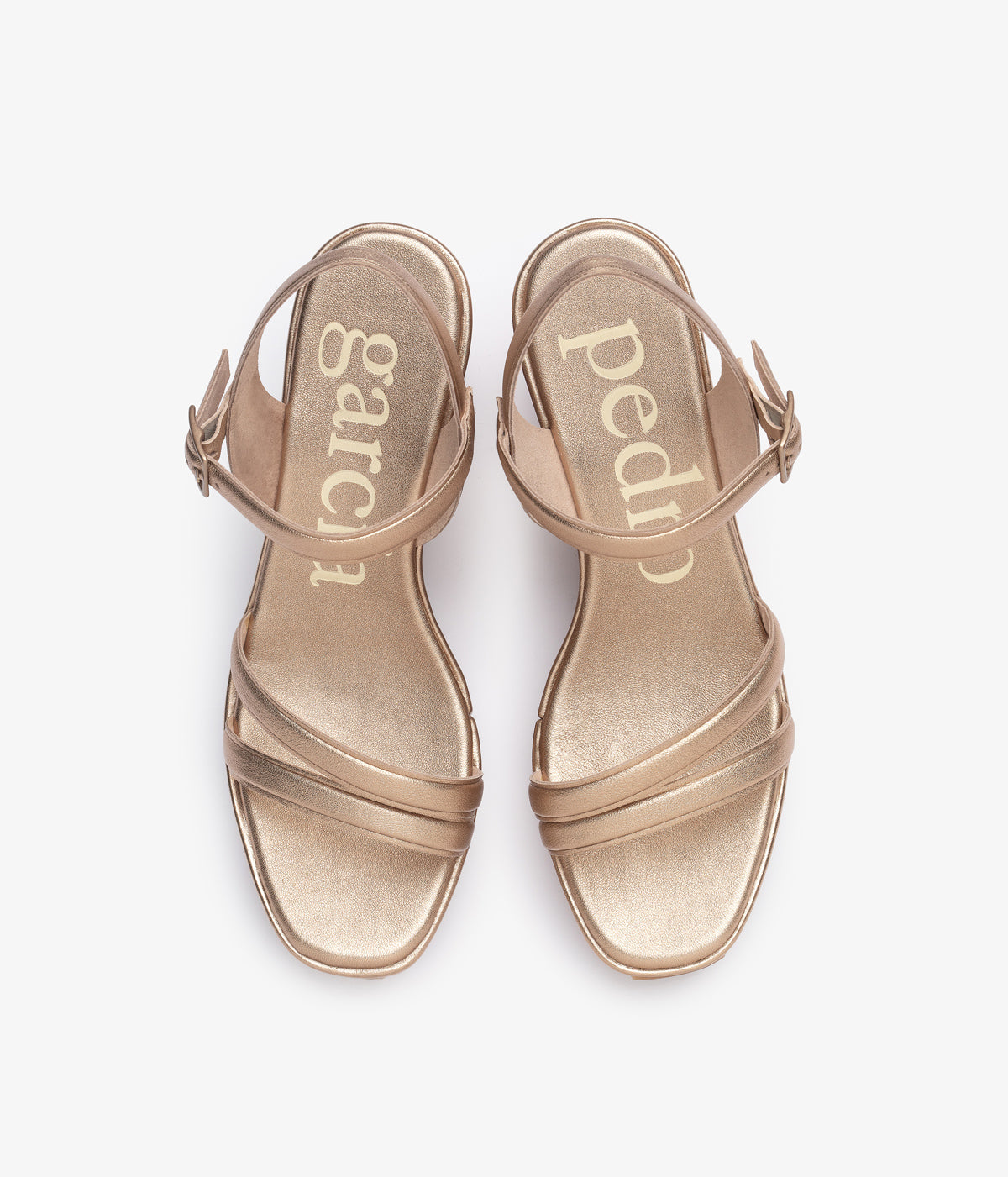 wedge sandal strappy metallic leather faline aw25 pedro garcia 4