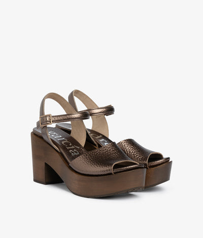 wedge sandal wood metallic leather danila aw25 pedro garcia 1