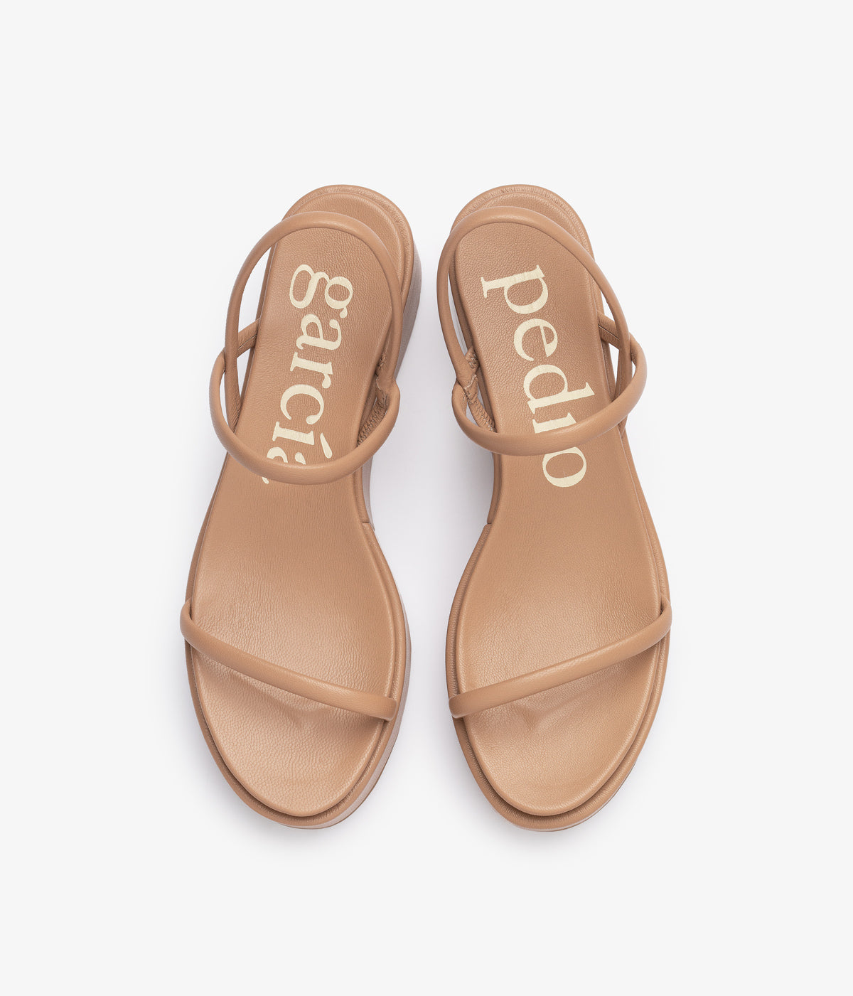 wedge strappy sandal beige leather nibia ss25 pedro garcia 4