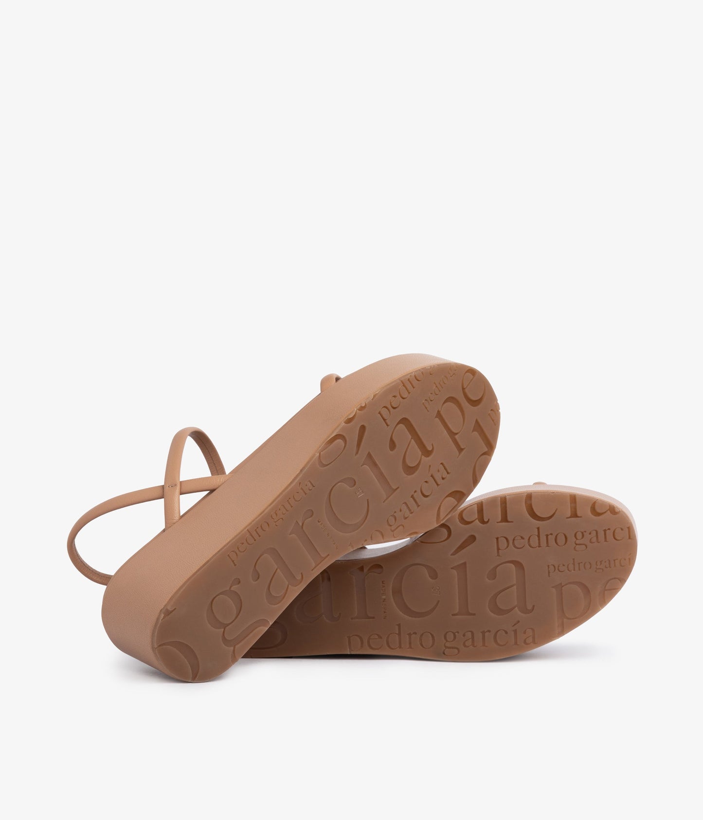 wedge strappy sandal beige leather nibia ss25 pedro garcia 5