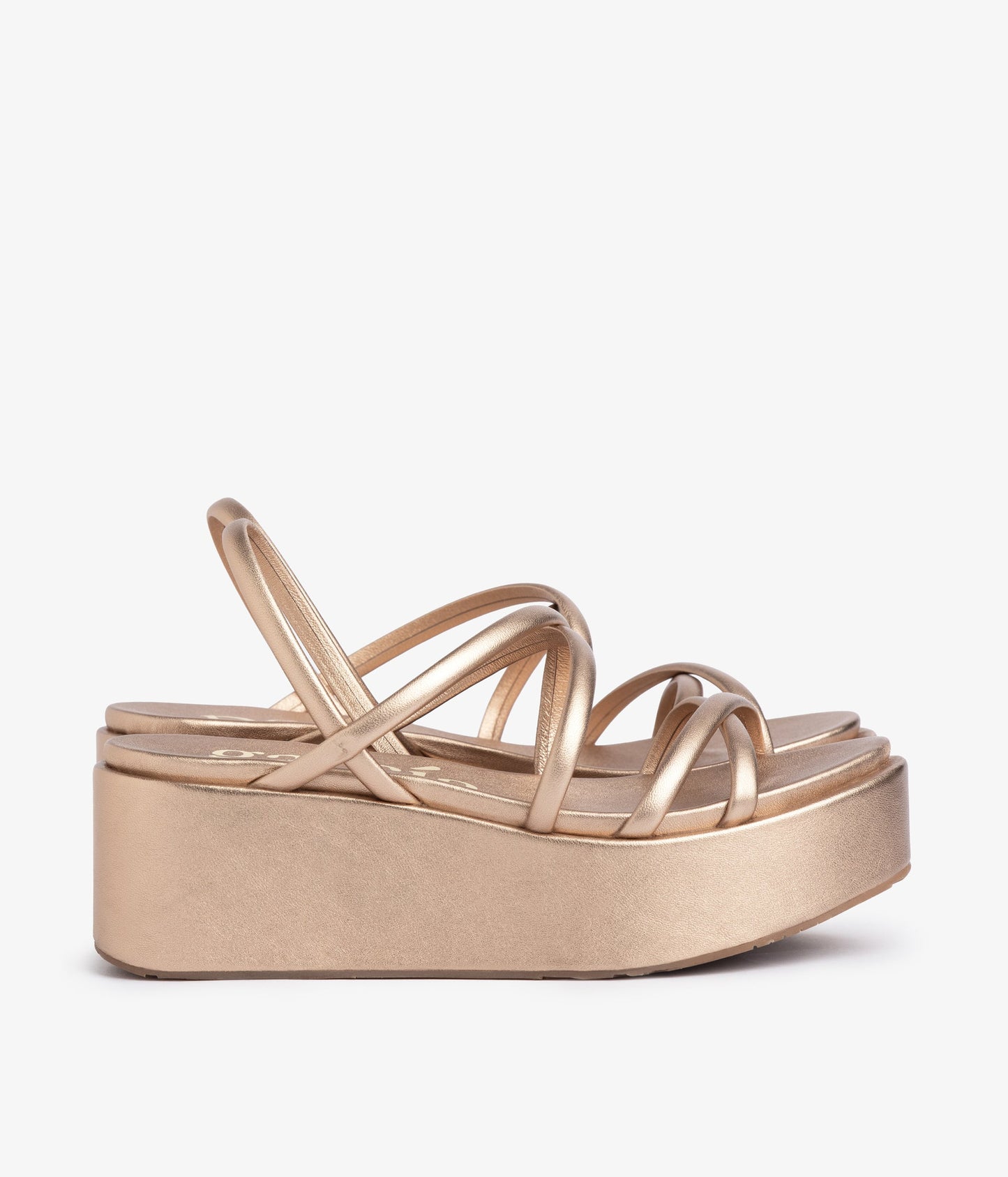 wedge strappy sandal metallic leather ninoska aw25 pedro garcia 2