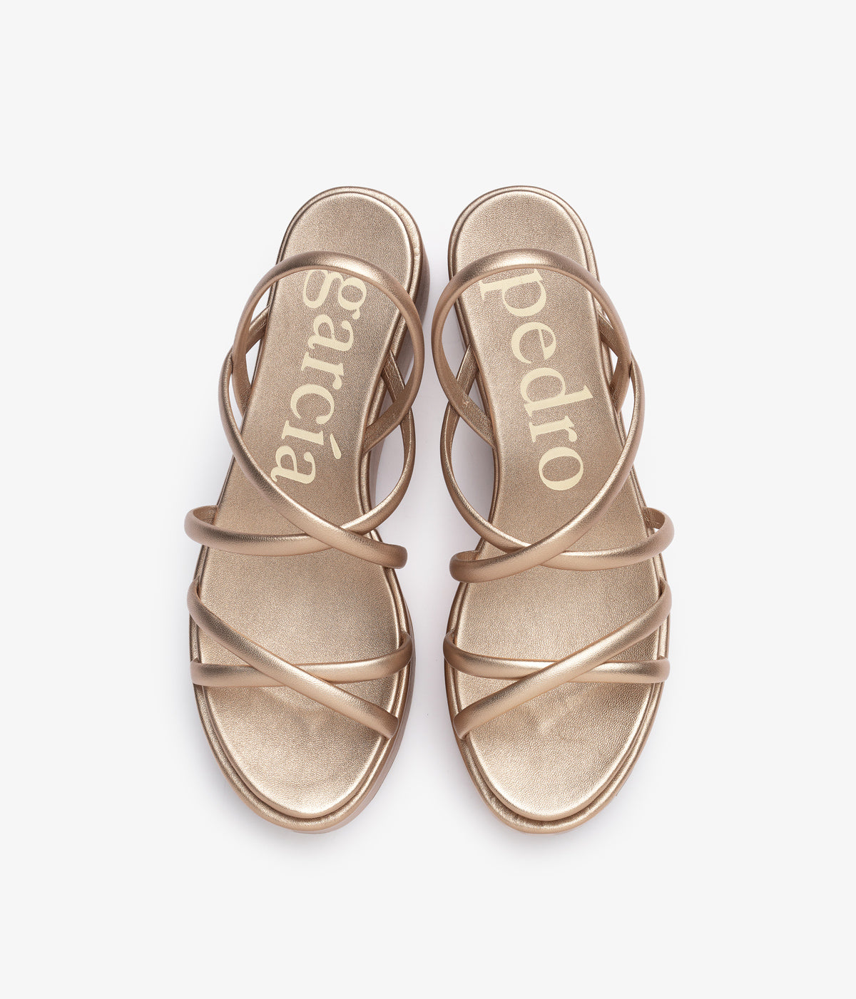 wedge strappy sandal metallic leather ninoska aw25 pedro garcia 3