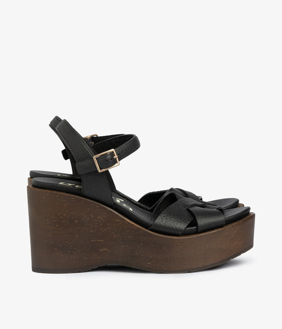 wedge wood sandal black leather dalys aw25 pedro garcia 3