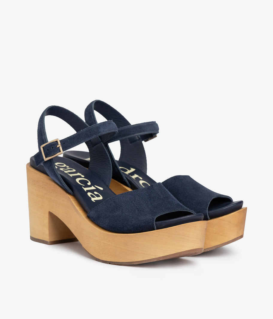 wedge wood sandal blue suede danila aw25 pedro garcia 1