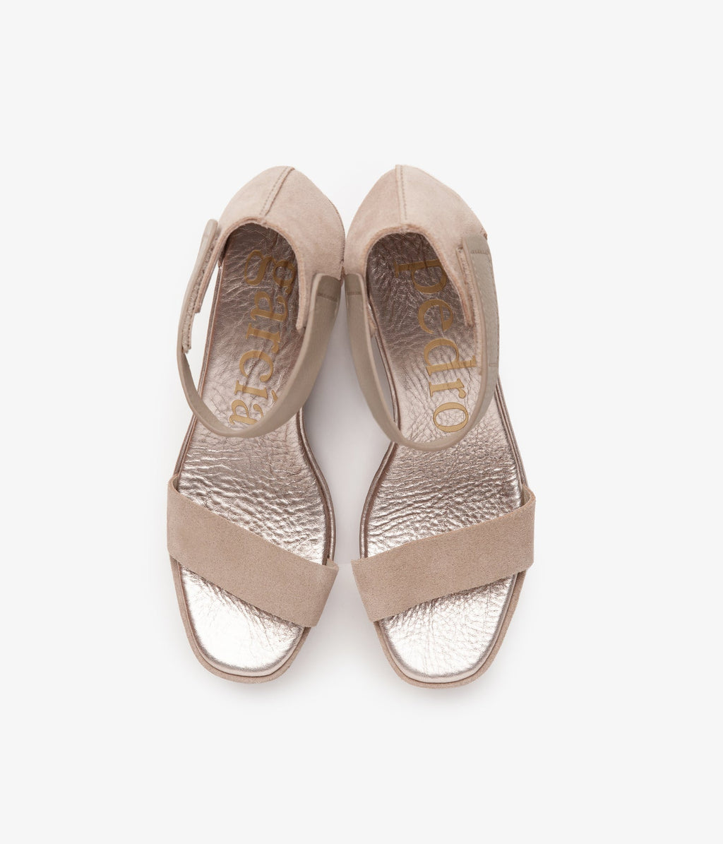 wedgesuede pink metallic fidelia w23 3